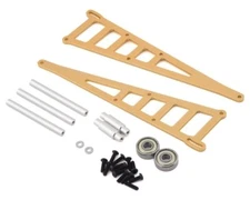 STRC SPTST3678WD Gold CNC Aluminum Adjustable Wheelie Bar Kit, Slash 2WD LCG, Ru