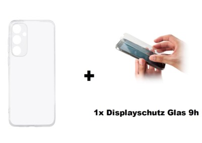Hülle für Samsung  A16 A26 A36 A55 A56 S25  Case transparent + Displayschutz 9h