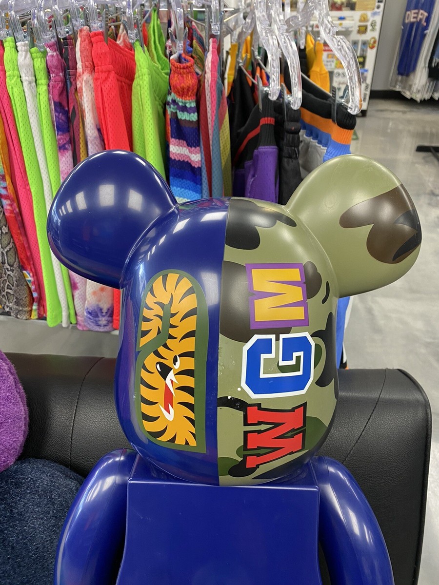 Medicom Bearbrick X Bape Camo Shark Navy 1000% 2017