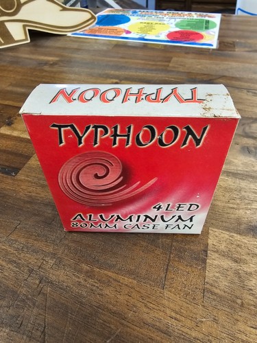 Typhoon 80mm Aluminum Case Fan Red 4 LED PC Computer Cooling Fan New in Box - Picture 2 of 6