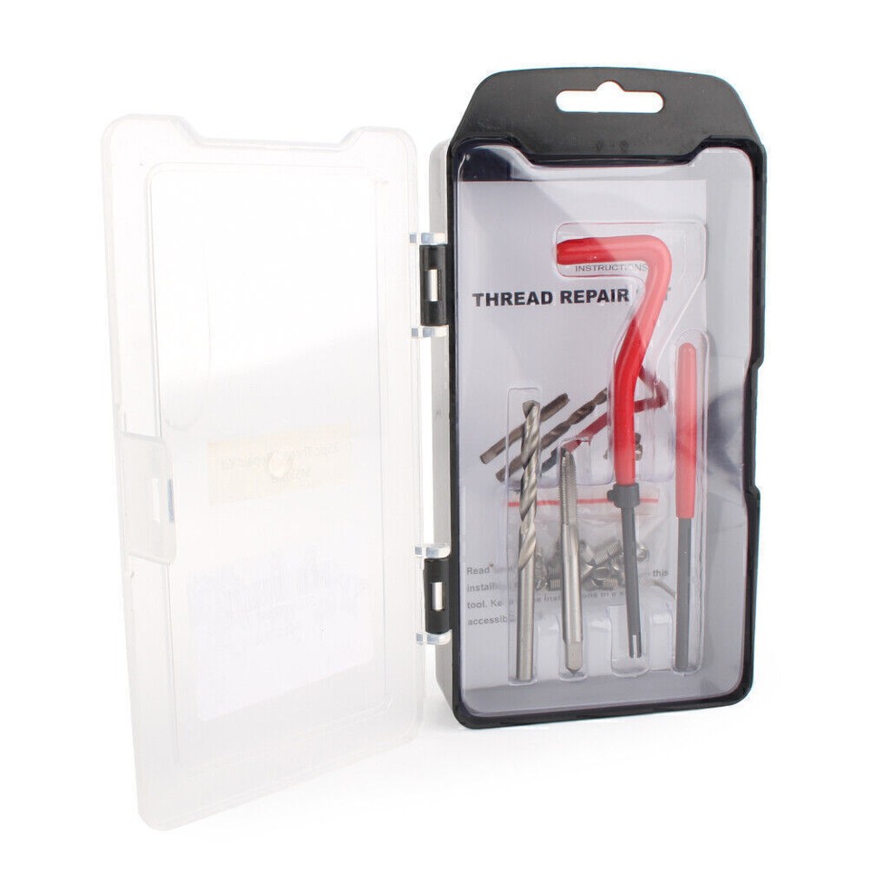 Draadreparatieset 15 stks Boor Helicoil Reparatieset M9x1.25mm Boren Kranen Schroefdraad Inserts Installatie Tool voor Auto Repareren