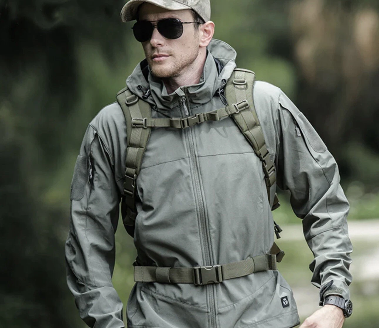 Urban Pro Soft shell Tactical Jacket, Army Green, Waterproof, Size XXL