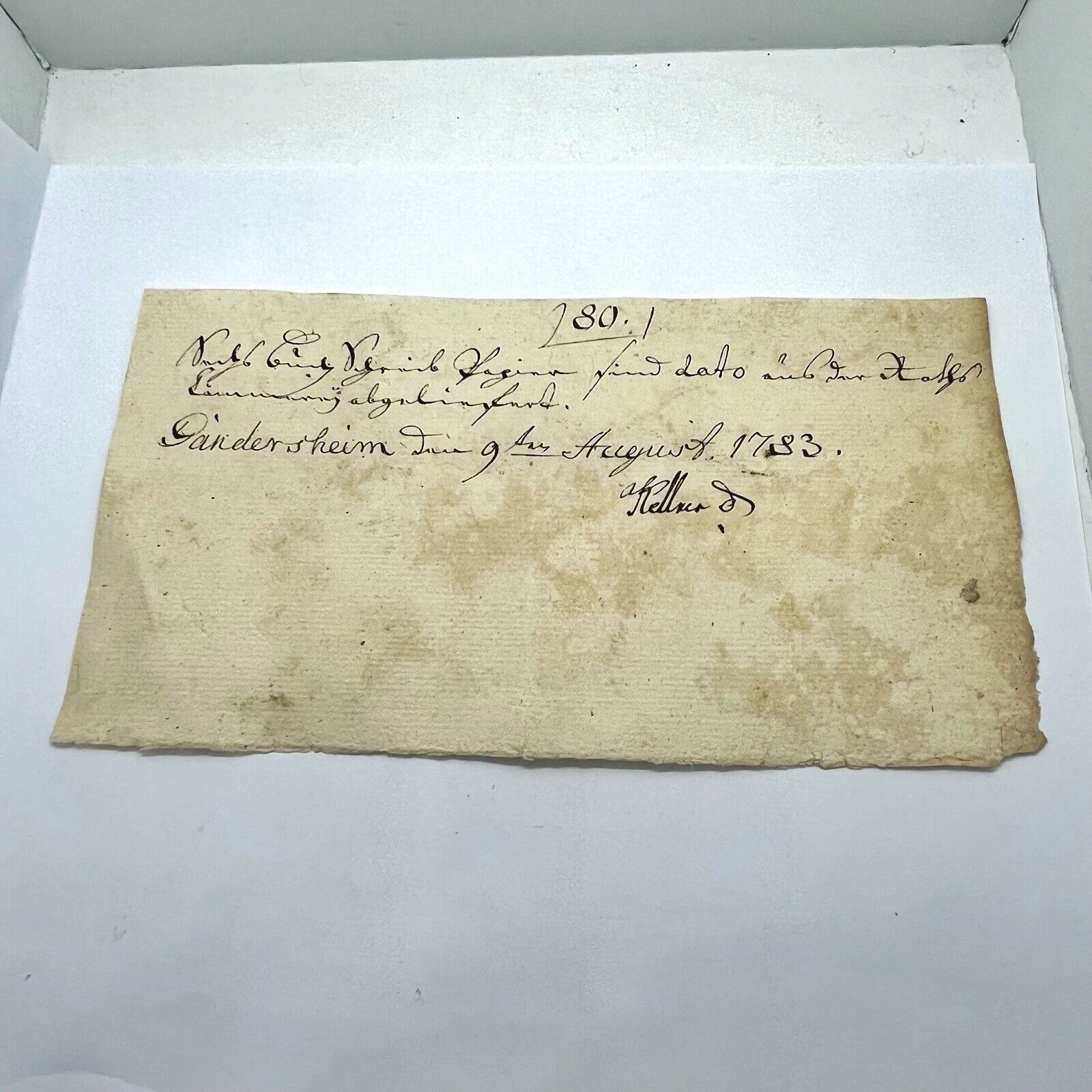 1700’s Authentic Handwritten Manuscript - European Ink Document On Paper - G