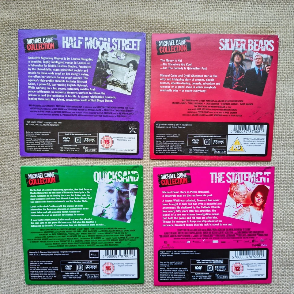 Michael Caine Collection DVD Bundle 21 x Vintage Movie Compilation Daily Mail - Image 2 of 4