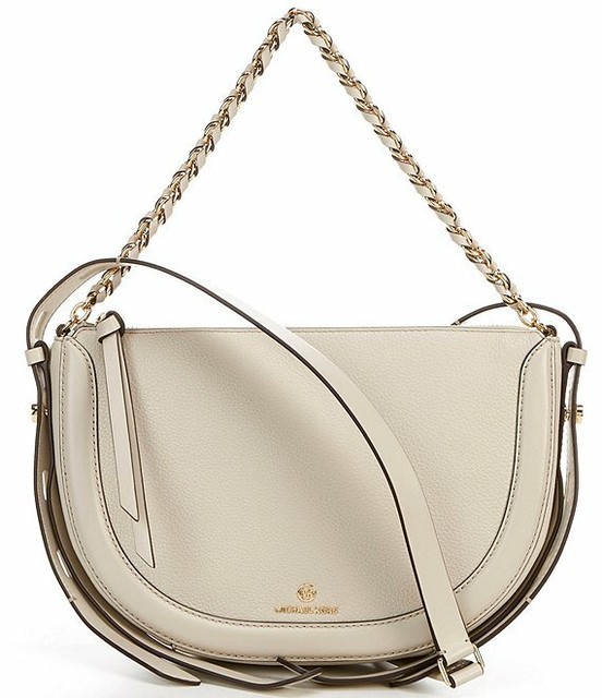 Michael Kors Jagger Small Messenger Crossbody Light Sand Leather Bag