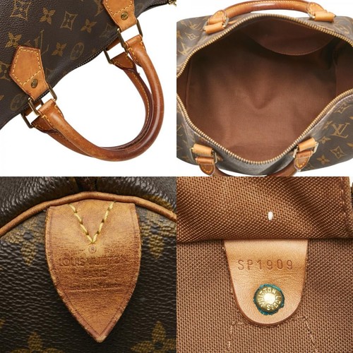 Louis Vuitton Monogram Speedy 30 M41526 mini Boston Handbag Leather #3 - Picture 9 of 10