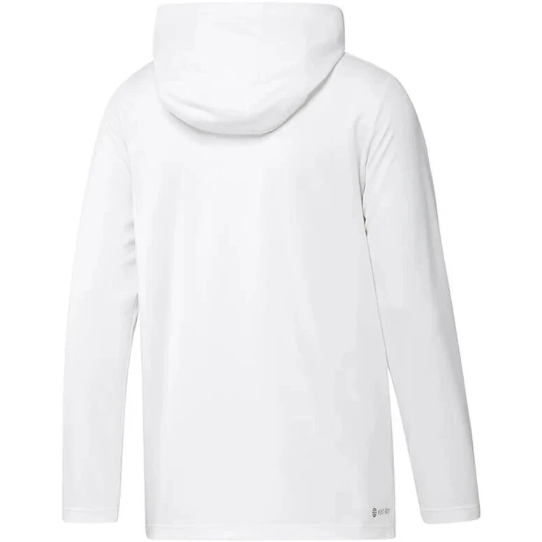 Sudadera con capucha de manga larga Adidas Stadium Heat.RDY para hombre - 3XL/blanca Foto 2 de 2