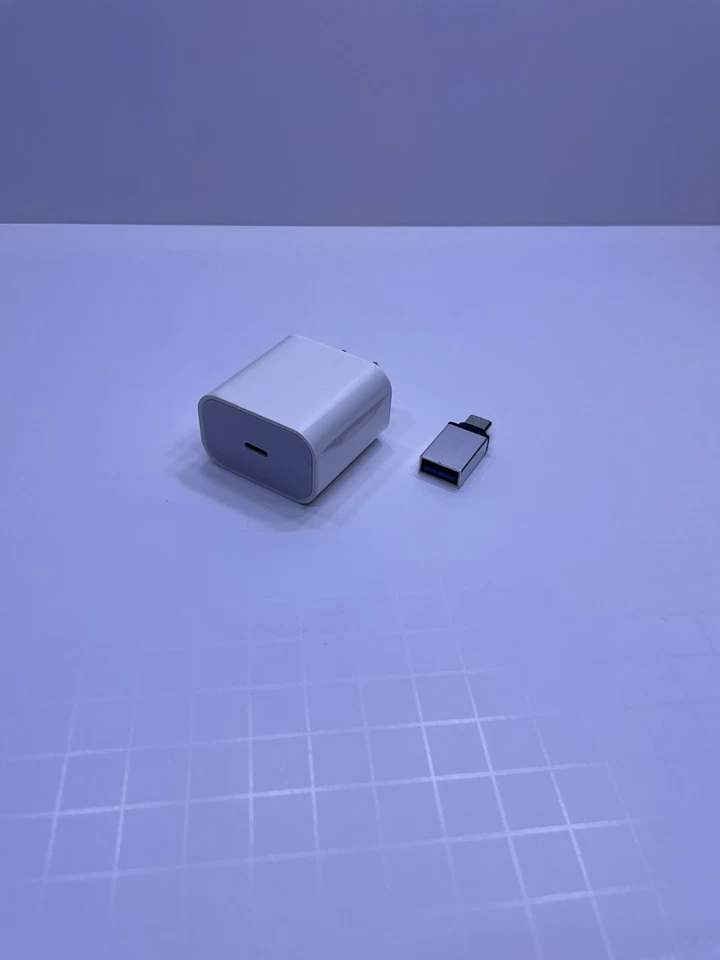 Fast Charger 20W USB Type-C Power Adapter - White, With Usb Adapter. For Apple - Image 2 of 4