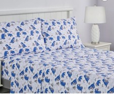 Your Zone Soft Microfiber Full Sheet Set Dinosaur Video Games Kids Easy Care