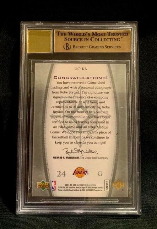 kobe bryant パッチオート 25枚限定 2007-08 Kobe Bryant Ultimate Collection Auto Patch /25 BGS