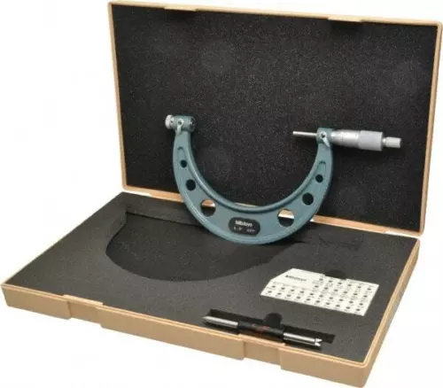 Mitutoyo 4 to 5" Range, Mechanical Screw Thread Micrometer Ratchet Stop Thimb...