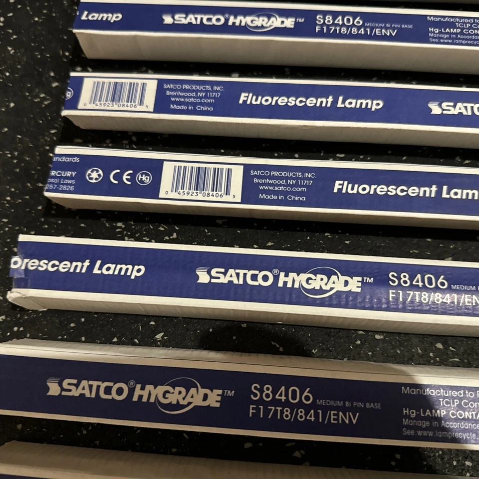 10 Pack - Satco Hygrade S8406 Mini Fluorescent Lamp Bi Pin Base 24Inch F17T8/841 - Image 2 of 2