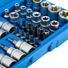 34Pcs Drive Male Female Torx Star Bit Socket E-socket Set Handheld Tool Case US
