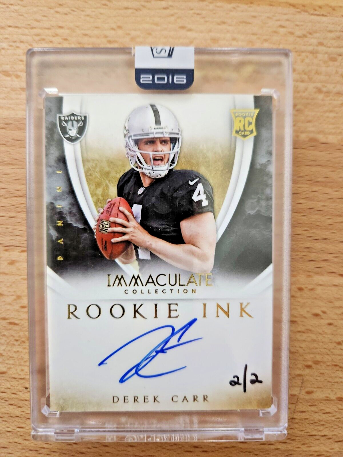 Derek Carr Panini Contenders Rookie of the Year Contenders #2 Gold