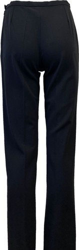 DOLCE & GABBANA Black High-Rise Pleated Wool Trousers Skinny 38 6 US Pants - Picture 3 of 11