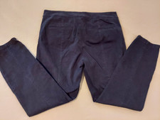 Womens Ann Taylor Khaki Dress Pants 12 Black Cotton Slack Chino Trouser Stretch