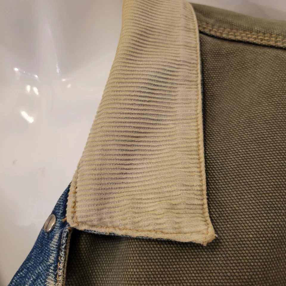 UnionBay Trucker Chaqueta Mujer Grande Azul Denim Pana Cuello Sanforizado De Colección Foto 4 de 4