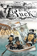 Railroad Monopoly 5 Cent Fare 1883 William VANDERBILT Jay GOULD Cyrus FIELD Puck