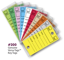 Versa-tags 200 Key Tags  250 box with rings.  Versatag