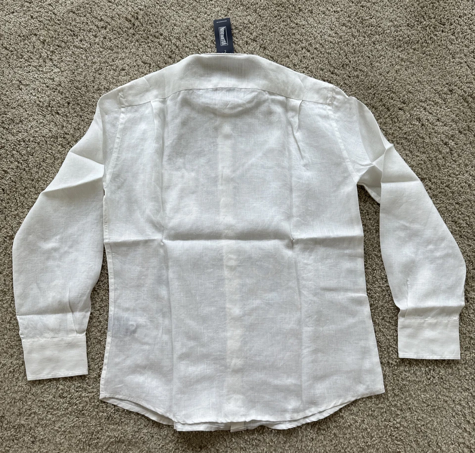 NWT Authentic Vilebrequin Long Sleeve Shirt -100% Linen - BOYS - 8 Years - WHITE - Image 2 of 4
