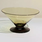 Vintage Carder Steuben Sherbet, Color Amber with Purple Foot.