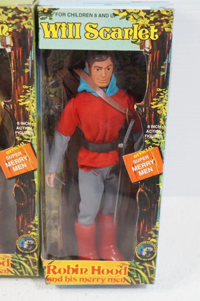 Juego de figuras Toy Co Robin Hood Friar Tuck Little John Will Scarlet Foto 3 de 4