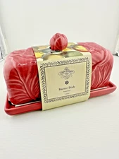 John Derian Target Thanksgiving Mauve Pink Stoneware Cabbage Butter Dish NEW