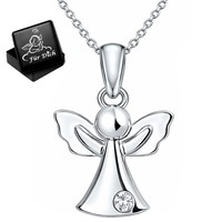 Engel-Kette FüR Kinder MäDchen 925 Silber Schmuck Schutzengel Halskette AnhäNger