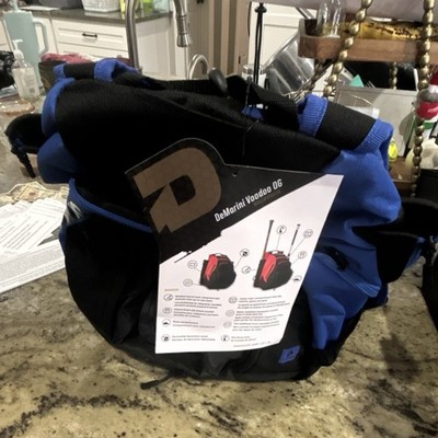 DeMarini Voodoo OG Baseball Softball Backpack Black Blue Bat Compartment