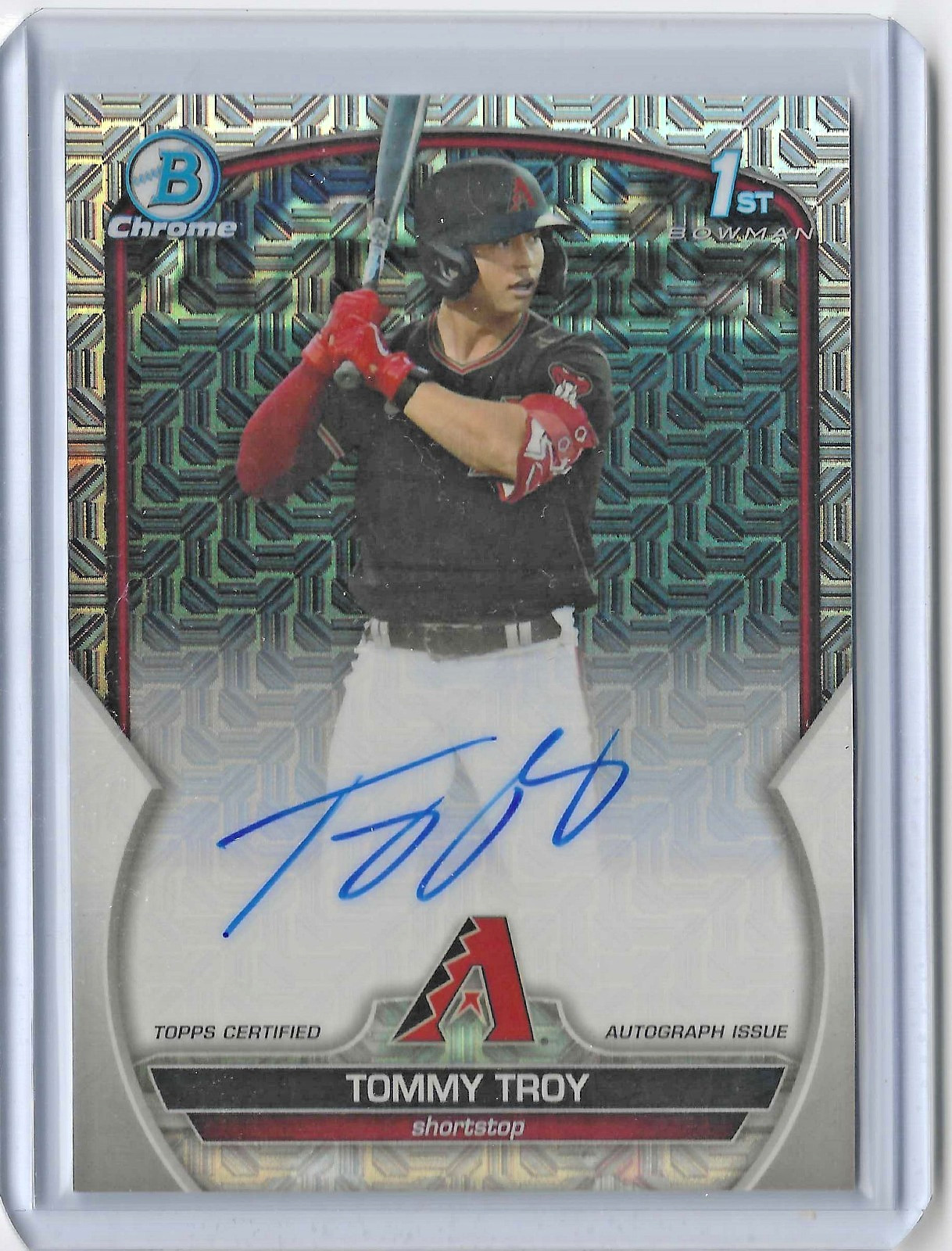TOMMY TROY  2023 Bowman Chrome #CDA-TT  1ST MOJO REFRACTOR AUTO /150  D-backs