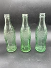 Vintage 3- 1950s Coca-Cola HobbleSkirt 6 Oz Green Glass Soda Bottle Mobile ALA
