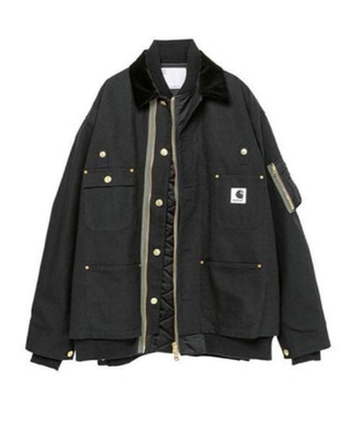 Carhartt WIP x sacai Canvas x MA-1 Jacket Michigan Black size1New