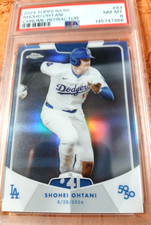 SHOHEI OHTANI 2024 PSA 8 50/50: #83 CHROME REFRACTOR STOLEN BASE SB #41 DODGERS
