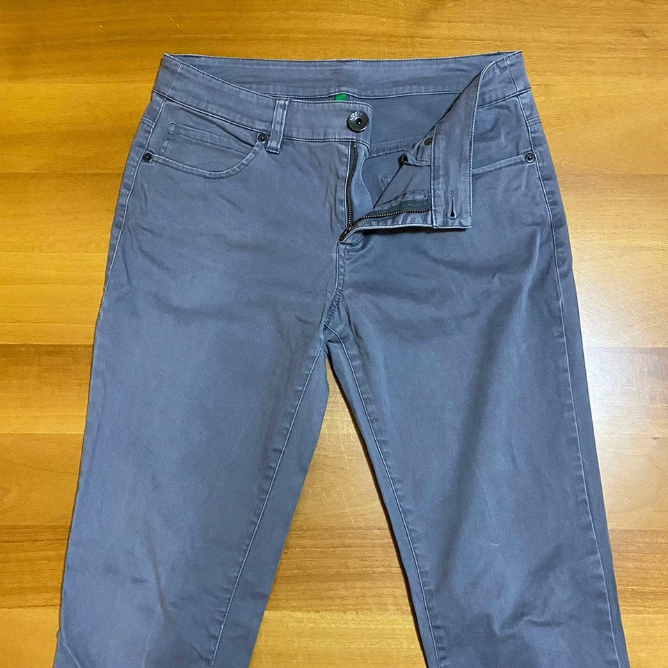 Benetton Pantaloni Chino Grigio Classico Casual Sportivo Basic Elegante - Immagine 4 di 4