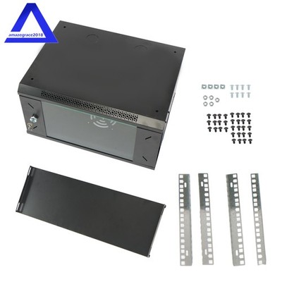 6U Wall Mount Server Cabinet Network Rack Vented Enclosure Lock Door 15.5'' Deep