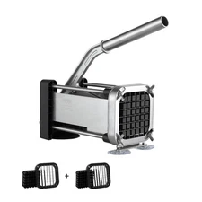VEVOR French Fry Cutter Stainless Steel Potato Vegetable Slicer Chopper 2 Blades