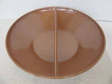 Vintage "de-Lux" by Melmac Divided Serving Bowl Cinnamon Brown