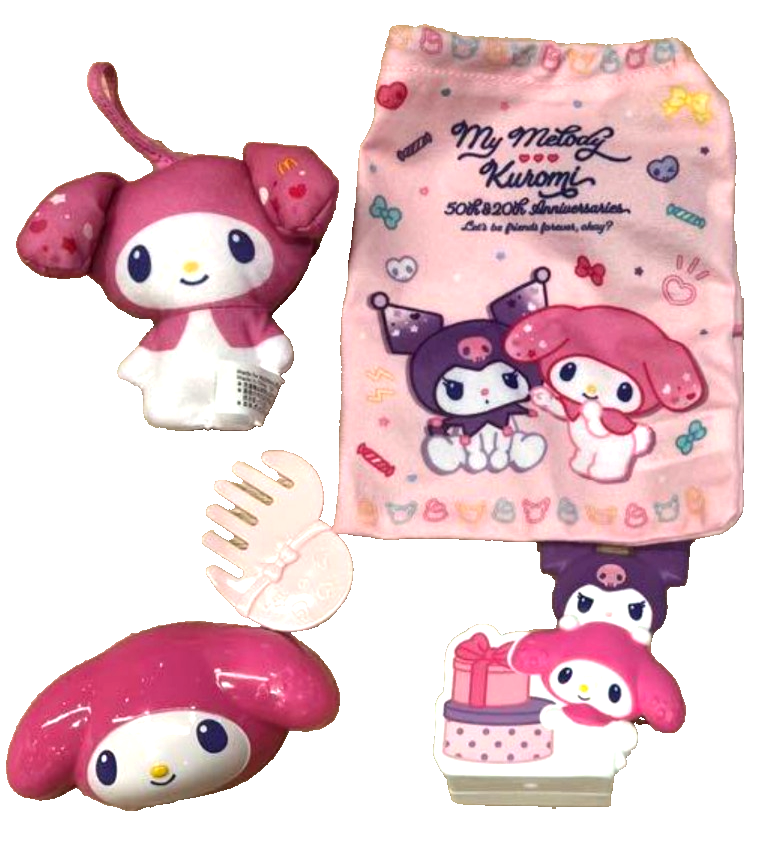 McDonalds Happy Meal Toys 2025 Sanrio My Melody Kuromi Complete
