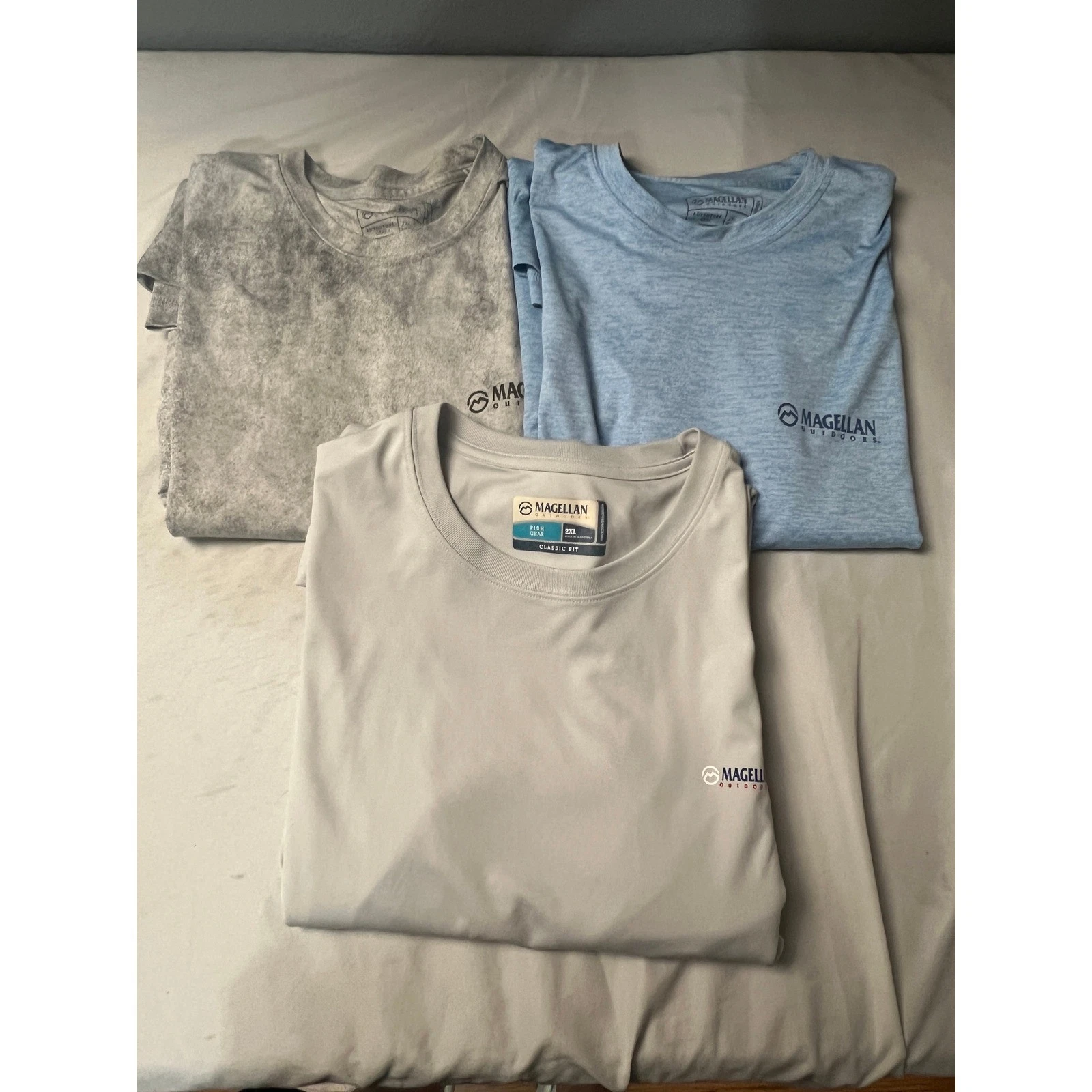 Magellan Outdoors 2XL 3 Pack Performance Long Sleeve Fishing Shirts Grey Blue
Opens in a new window