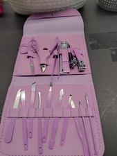 16pcs Professional Manicure Pedicure Set Nail Clippers Kit with Travel Case