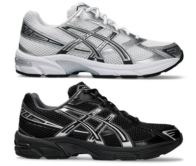 Asics GEL-1130 Chaussures De Course Pour Homme Argent Blanc Noir LINGE pulse - Photo 1/2