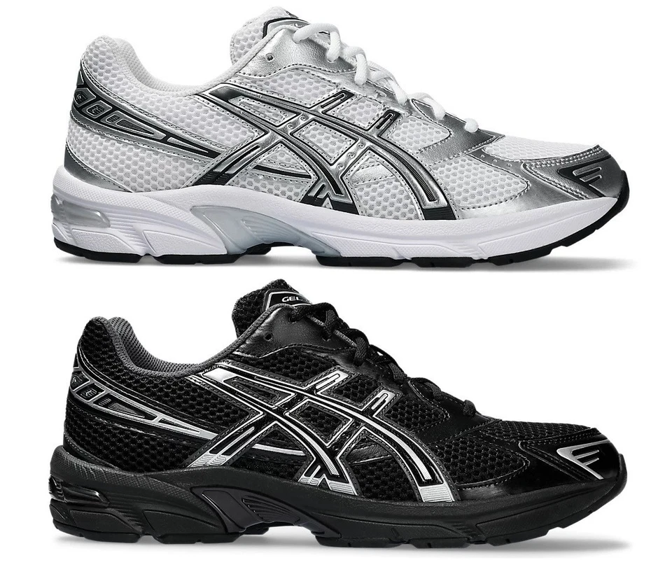 Asics GEL-1130 Chaussures De Course Pour Homme Argent Blanc Noir LINGE pulse - Photo 1/2