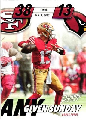 2023 Panini Prestige #AGS-18 Brock Purdy Any Given Sunday JW6