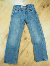 Levi  s 514 Boys Jeans Size 10 REG 25x25 Straight Fit Blue Denim Distressed Hole