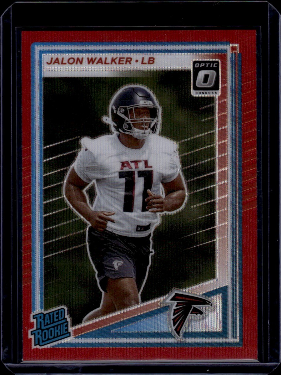 2025 Donruss #344 Jalon Walker Optic Rated Rookies Preview Pink