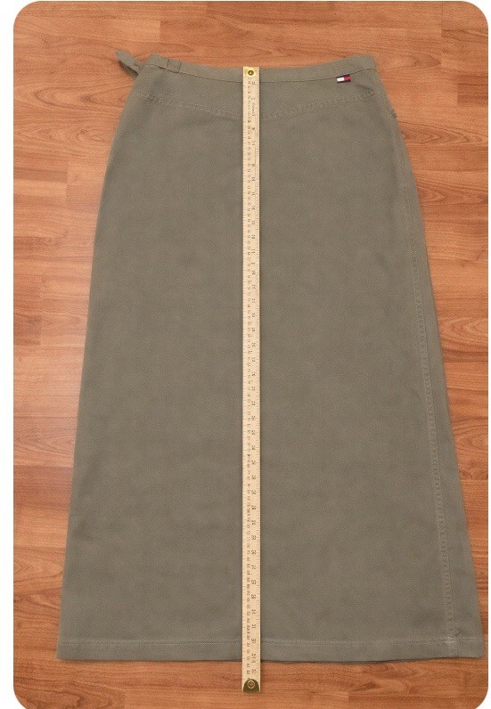 Tommy Jeans Women’s Khaki Cotton Midi Maxi Skirt Size 10 Classic Casual thumbnail 8
