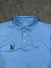 Vineyard Vines Performance Polo Shirt Men’s Small Light Blue Syngenta Logos