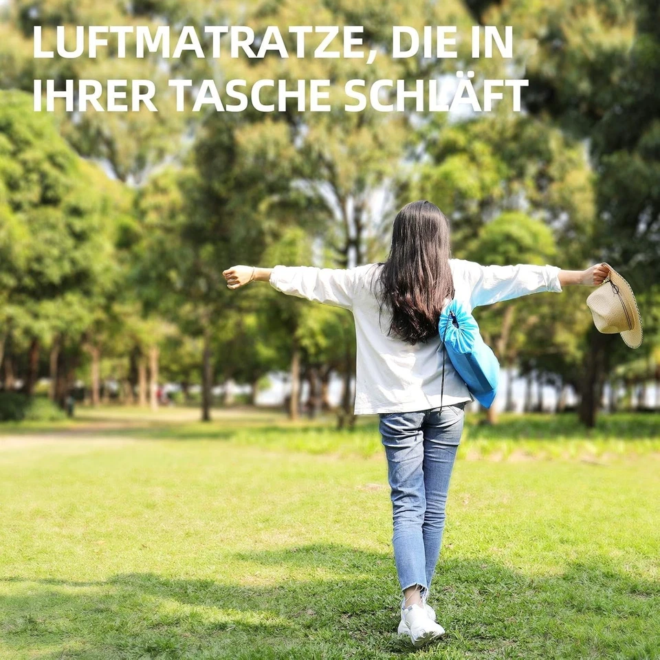 Aufblasbares Luftsofa  tragbar Camping Strand Park Outdoor - Bild 4 von 4