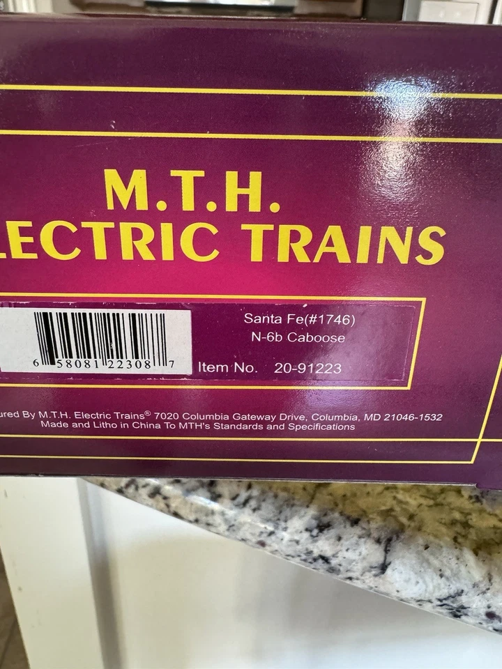 🟣 NEW MTH PREMIER Santa Fe N-6B ATSF WOODSIDE CABOOSE 20-91223  3 Rail O Scale - Image 3 of 4