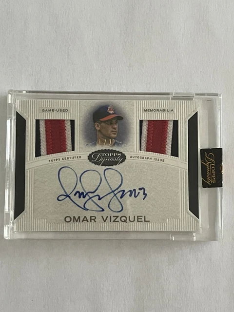 2016 Topps Dynasty 1/1 Omar Vizquel Auto und Patch Relikt